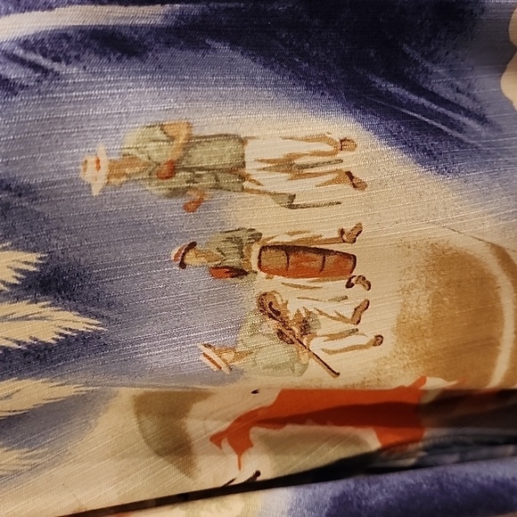 Tommy Bahama Short Sleeved 100% Silk Camp Shirt Abstract Print The Band - Picture 5 of 11